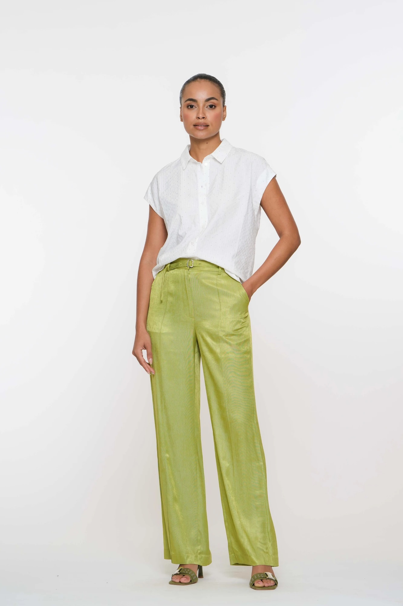 Geisha Blouse Rhinestones - Off White