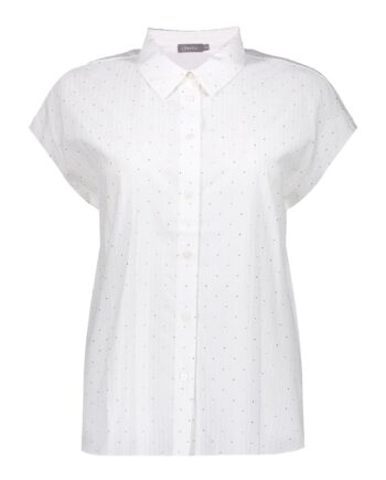 Geisha Blouse Rhinestones - Off White