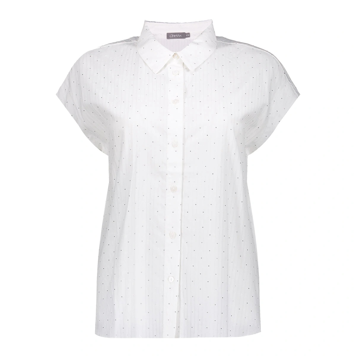 Geisha Blouse Rhinestones - Off White