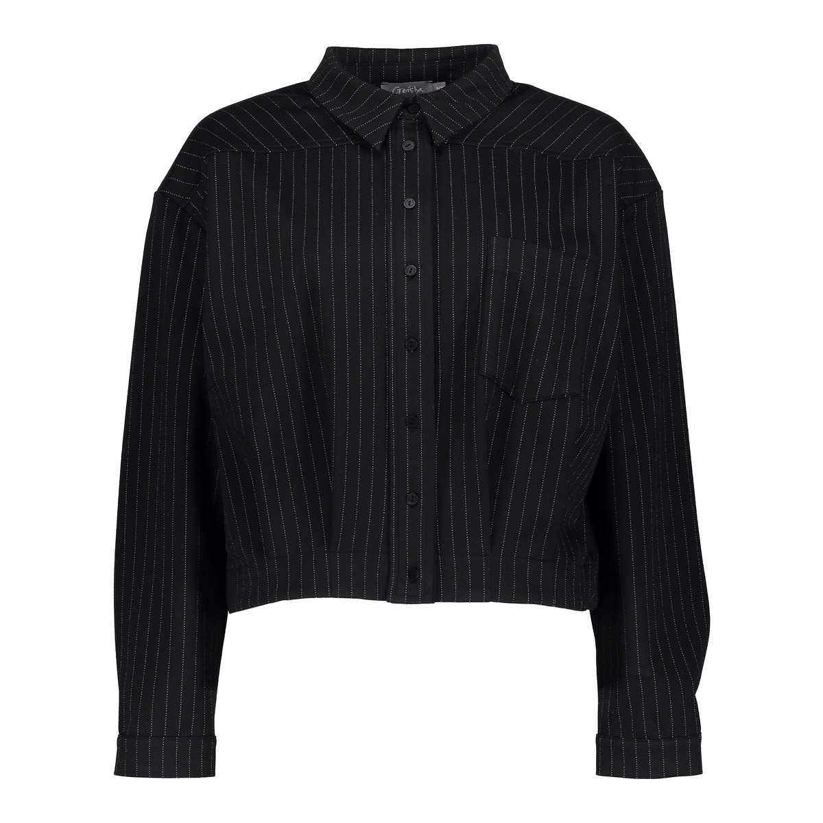 Geisha Jacket Met Pinstripe - Black