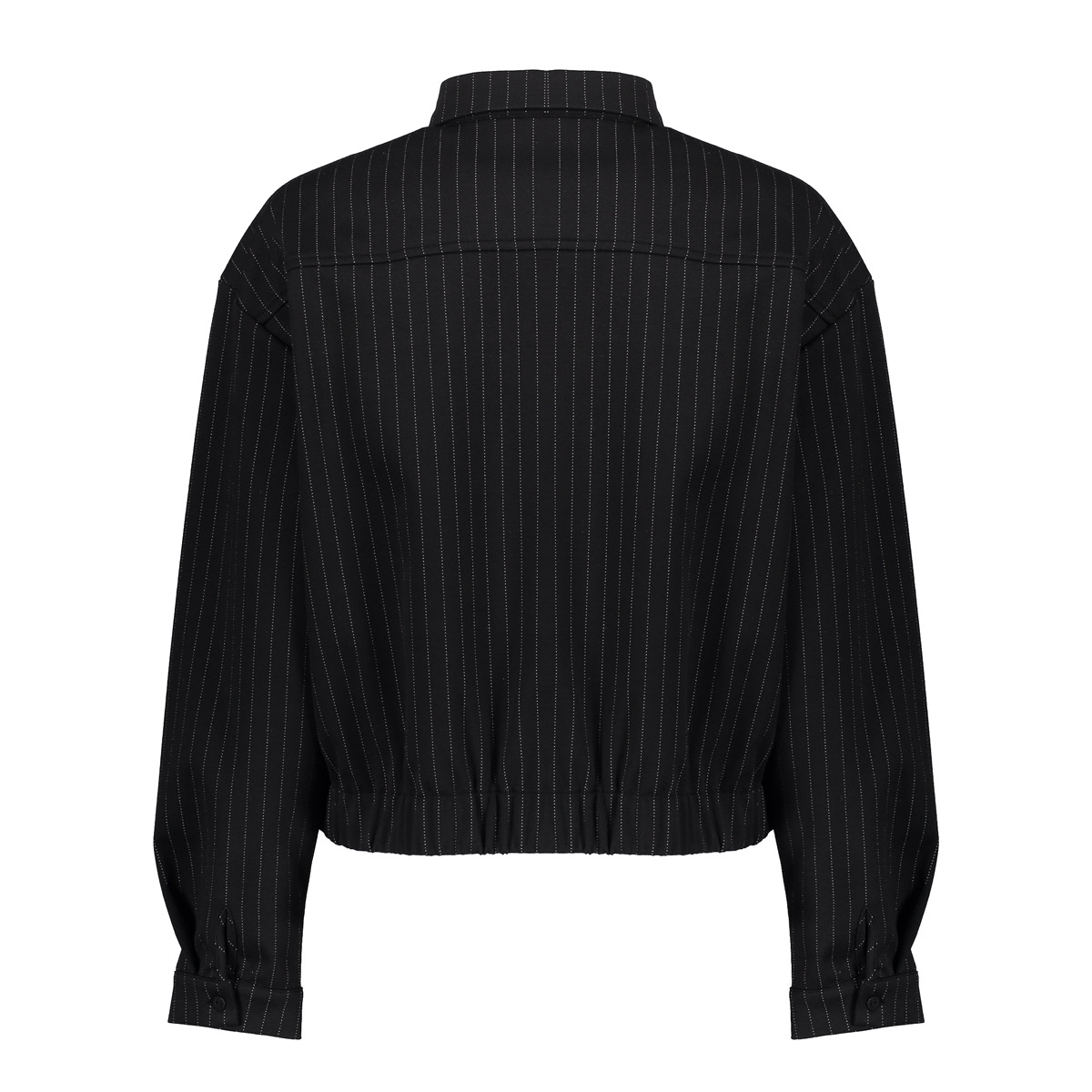 Geisha Jacket Met Pinstripe - Black