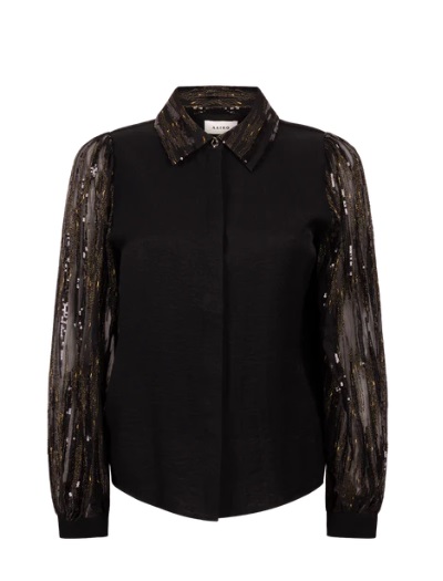 Aaiko Pillar Blouse - Zwart