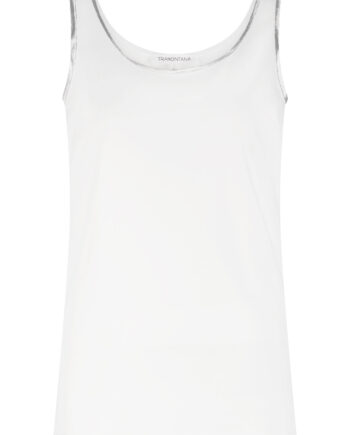 Tramontana Singlet Lurex Tape - Off White