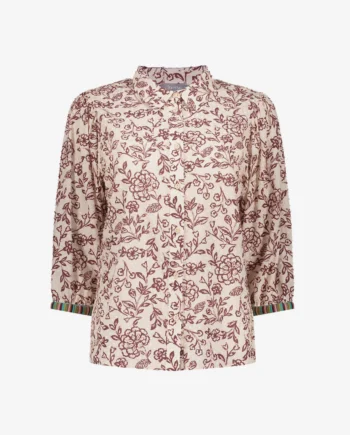 Geisha Blouse 63191-20 - Ecru/Cherry Red