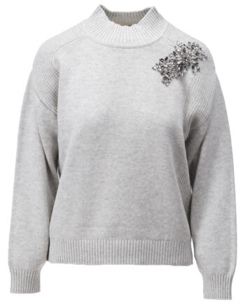 You're My Lobster Gebreide pullover met opstaande kraag & strass